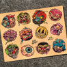 Billy Boston-Madballs Tattoo Flash sheet 1