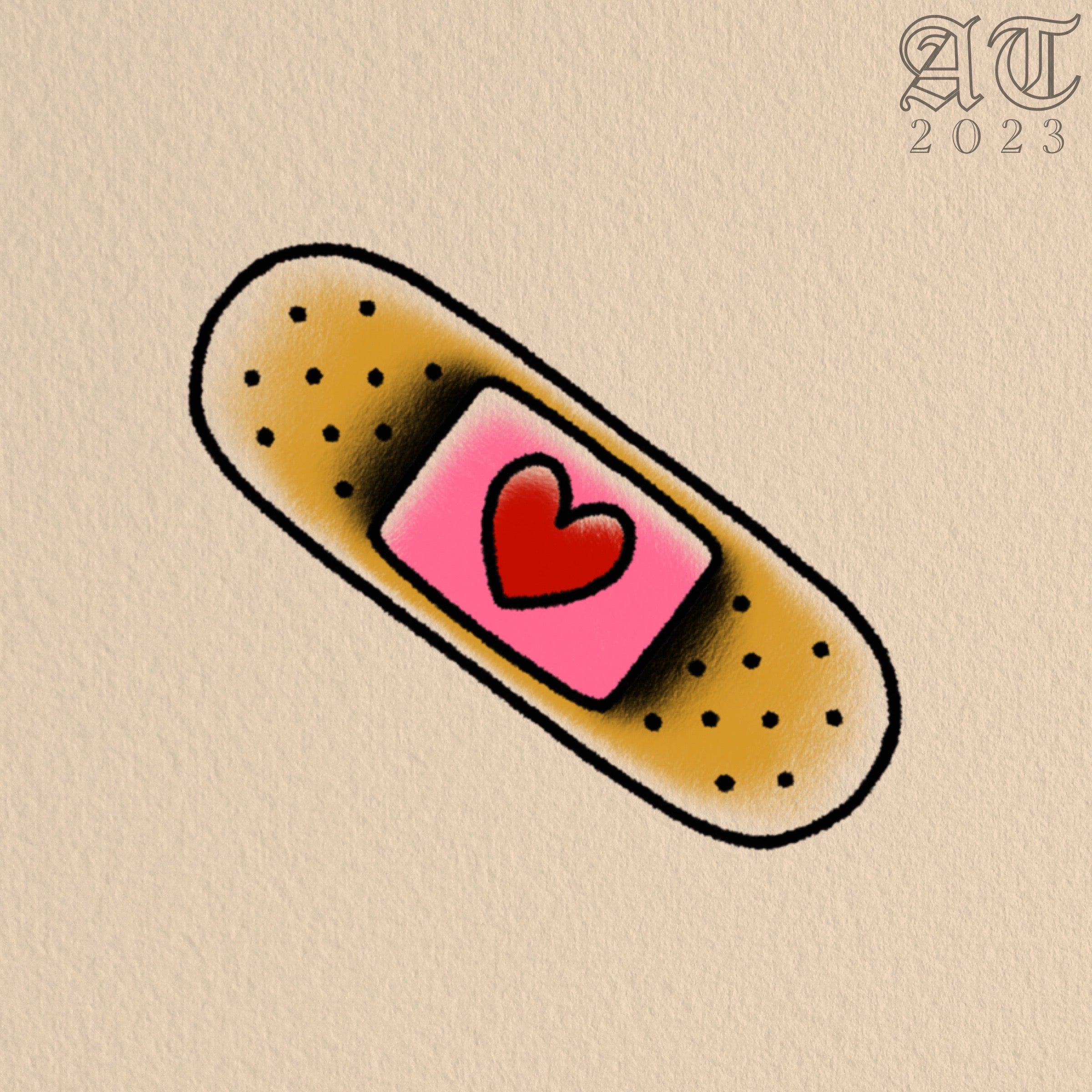band aid | Bandaid tattoo, Doodle tattoo, Stick poke tattoo